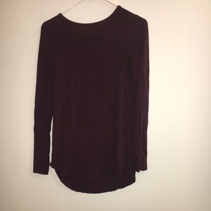 American eagle maroon soft and sexy long sleeve
